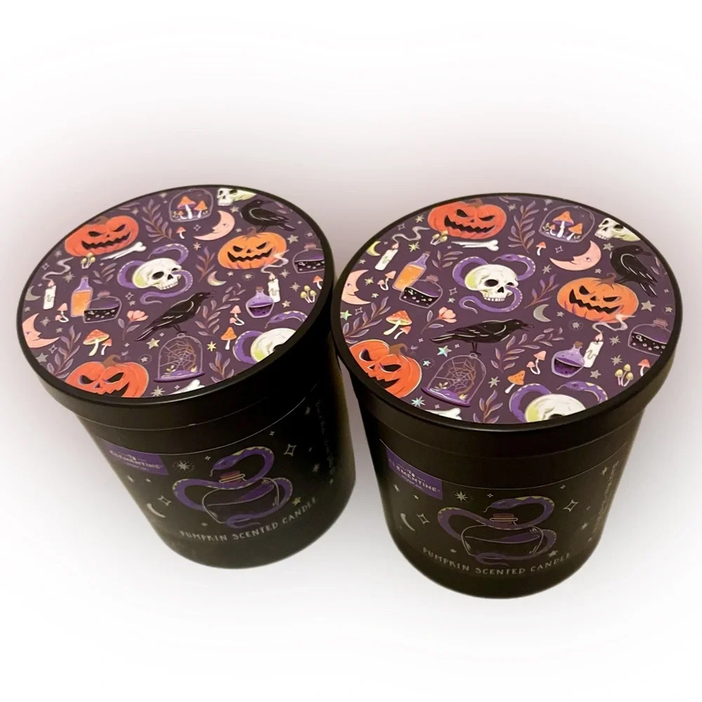 NWT! 🎃 CLEMENTINE 10 Oz. Pumpkin / Skulls Halloween  Jar Candle w/Decorative Lid - Picture 5 of 5